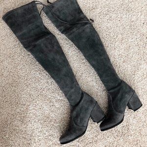 Stuart Weitzman Gray Mid-land Over the Knee Boots